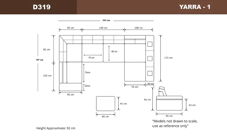 Yarra - 1 Leather Sofa Lounge Set